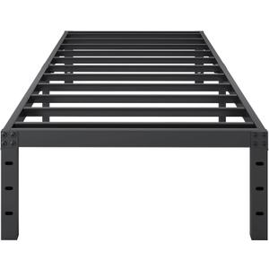 Twin XL Bed Frames 16 Inch Metal Platform Bed Frame No Box Spring Needed, Twin Size Bed with Heavy Duty Strong Slat Support, Easy Assembly, No Noise, Black