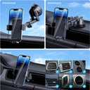 GUWEZ Phone Holders for Your Car [Military Grade Suction Ultra Strong Base] Cell Phone Car Holder 3 in 1 Dashboard/Windshield/Air Vent Hands-Free for iPhone Android