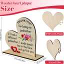 Yulejo 2 Pcs Godmother Gifts from Godchild Mothers Day Gifts Thank You for Being My Godmother Present Wooden Heart Keepsake Inspirational Idea for Birthday Mother's Day God Mom Xmas