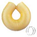 5 Foot Lawn Vacuum Hose, 7'' Diameter Lawn Vac Hose Compatible with DR Agri Fab Trac Vac Cyclone, Leaf Vac Hose, Fits Most Brands Lawn Leaf Vac Grass Catcher Bagger, with 2 Clamps
