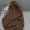 MooMee Bedding Duvet Cover Set 100% Washed Cotton Linen Like Textured Breathable Durable Soft Comfy (Solid Cocoa Brown, Palatial King/Oversized King 120"x98")