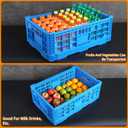 Collapsible Storage Bin Containe52 Liter Transferheavy duty plastic storage box,blue milk crates heavy duty Transit storage of various items (1)