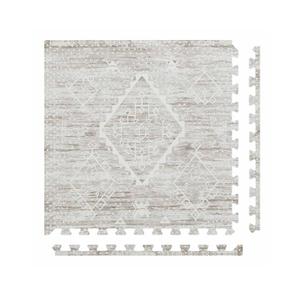 Baby Play Mat  4x8 Driftwood Ula  Set of 8 Tiles  Cushioned EVA Foam Play Mat for Floor, Soft Interlocking Baby Crawling Mats for Hard Floors