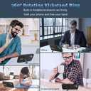 Case for Samsung Galaxy A26 5G 2024 Phone Case with Screen Protector, 360 Rotatable Folding Hidden Kickstand/Stand Silicone TPU Slim Fit Shcokproof Protective Cover Case for Samsung A26 5G - Black