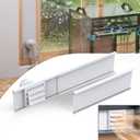 Window Vent Kit for 3" and 4" Vent Hose,Adjustable Window Vent Panels with Louvered Vent Cover,Switchable Hood for 3"/4" Exhaust Ventilation of Dryer,Laser Engraver & 3D Printer Enclosure