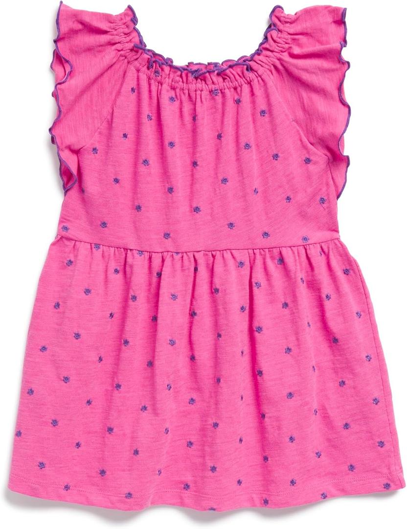 Splendid Girls' Bellflower Ruffle Sleeveless Dress, Dusty Rose, 7