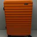 Amazon Basics 21" Hardside Carry-On Luggage, Hardshell Suitcase With Wheels, Expandable For Up to 25% More Space, With Scratch-Resistant Surface, Four Multi-directional Wheels, Orange