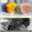 2 x 2 PCS Hat Organizer for Baseball Caps,Hat Stand, No Assembly, Clear Hat Holder for 14, Ideal for closet organization, Acrylic display rack suitable for bedroom, vanity, and wardrobe storage.
