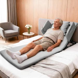 Electric Lifting Backrest for Bed, Adjustable Power Recliner Bed with Remote Control, 2°-80° Adjustable Angle, with Handrail Fence&Headrest Cushion, Suitable For Pregnancy&Elderly&Patients, 30x75in, 72X30" Long Length