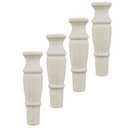 White Furniture Legs 8 Inch Set of 4 Unfinished Replacement Parts for Couch Sofa Chair Ottoman Cabinet