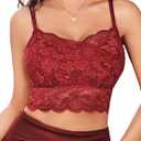 Avidlove Bralettes for Women Lace Camisole Y2k Crop Tops Going Out Tank Tops L