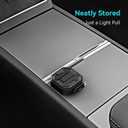 pzoz Retractable 2-in-1 Charging Cable with LED Display, Multi USB C & USB A to USB C for iPhone iPad Mac Samsung for Car CarPlay Desktop Management Organizer