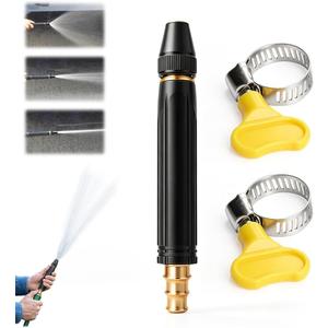 High Pressure Hose Nozzle, Adjustable Spray Patterns Home Car Wash Gun with Booster Nozzle, for Garden Hose, Watering Plants & Vegetables, Car Washing