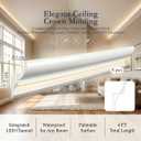 8 Pcs 47.24″ (Total 31.5 Ft) Ceiling Crown Molding with LED Duct Set,Waterproof Crown Molding,LED Crown Molding Trim for Seamless Ambient Lighting,LED Strip Lights Decor