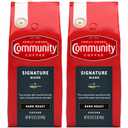 Community Coffee Signature Blend, 64 Ounces Ground Coffee, Dark Roast, 32 Ounce Bag (Pack of 2), Best By:12/10/25