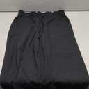 LNX Womens Linen Capri Pants Wide Leg High Waisted Drawstring Casual Cropped Pants with Pockets Black, Large 