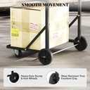 Metal Recycling Cart, 2-Tier Recycle Bin Cart with Wheels(Only Rack) | Portable Rolling Cart for Recycling, Heavy Duty Trash Can Trolley for Kitchen, Office, Courtyard, Garbage Sorting, Warehouse