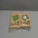 JarThenaAMCS 100Pcs St. Patrick's Day Guest Napkin Shamrock Clover Disposable Paper Napkins Rustic Burlap Print Dinner Hand Towels for Kitchen Bathroom Irish Party Supplies Table Decor
