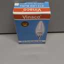 Vinaco 2 Pack E12 LED Candelabra Bulb, 400LM 4W 3000K Warm White, High Brightness, Long Lifespan, Energy Efficient, Flicker-Free, Great for Ceiling Fan Light Bulb