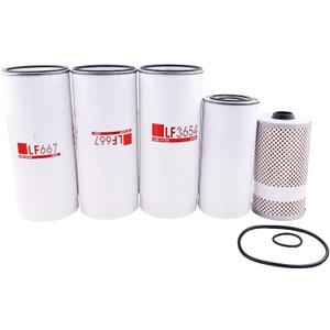 Oil Filter Oil Change Kit LF667 FF5272 LF3654 FF5369 21937298 Compatible With Volvo D12 D13 and Cummins Engine Replace for Fleetguard