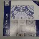 FloorPops 12-in by 12-in Blue Ezra Vinyl Peel & Stick Floor Tiles (10 Tiles), (10 sq.ft./Carton)