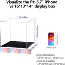 Evron Display Case for Collectibles Assemble Clear Acrylic Box Alternative Glass Case for Display Action Figures Home Storage & Organizing Toys (16x13x14in; 40x33x35 cm)