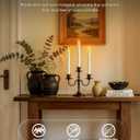 Homemory 24 Pcs Waxy Flameless Taper Candles with Remote, Flickering Battery Operated Taper Candle, Led Flameless Candlesticks Classic Tall Candles for Home, Wedding, Party, White, 9.6 inches