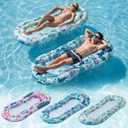 Stonful Pool Floats Lounger, 3 Pack Inflatable Pool Float Adult Size Water Hammock, Pool Floats Rafts Floaties for Swimming Pool Tanning, Pool Party, Summertime Beach Outdoor - Multicolor