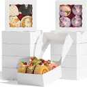 100 Pack Bakery Boxes - 5x5x2 Inches Cookies, Strawberries, Chocolate Bomb, Cakesickle, Mini Cake, Cinnamon Roll Boxes