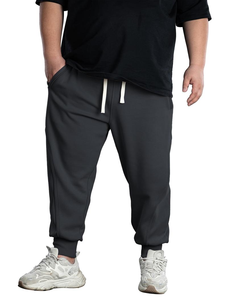 MAIKANONG Men's Big Tall Sweatpants with Zipper Pockets Grey (XXL)