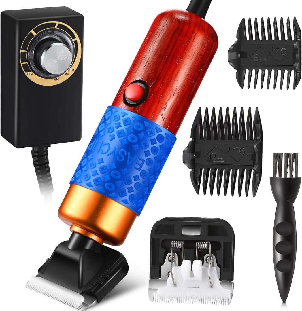 Chumia Carpet Trimmer Low Noise Rug Carver Electric Speed Adjustable Carpet Tufting Clippers Shears Carving Tool for Handmade and Cleaned Tufted Rugs (Brownish Red, 200w)