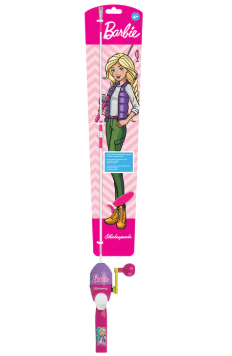 Shakespeare Barbie Spincast Rod and Reel Fishing Combo, Barbie Spincast Combo