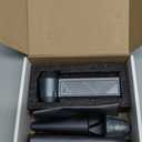 Compressed Air Duster, 300000RPM Powerful Electric Air Duster Rechargeable with LED Light and Brushless Motor, 4-Gear Cordless Mini Air Blower for Keyboard, Computers, Car, Outdoors (Silver Gray)