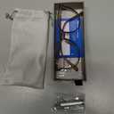 GUDVUE Oversized Blue Light Glasses, Computer Reading/Gaming/Phones Glasses, Anti Glare/UV400/Eye Strain, Large Square Frame, Champagne