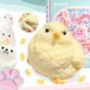 Handmade Chick Taba Squishy Toys Ultra Soft Squishy Fidget Toys Silicone Squeeze Toys for Kids & Adults ( Chicken )