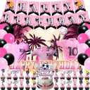 Messii Soccer Birthday Party Decorations,Soccer Star Theme Party Supplies for Kids Adults with Happy Birthday Banner Backdrop Cake Topper Cupcake Toppers Balloons