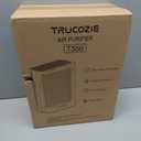 Trucozie T356 Air Purifier for Home Large Room Bedroom Up to 1937 Ft in 1 Hr With Double-sided Air Inlet, Air Quality and Light Sensors, HEPA Sleep Mode for Allergies, Dust, Smoke, Pet Hair, White