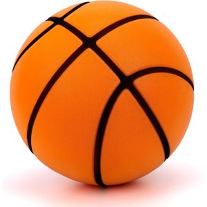 Silent Basketball Size 7, Airless Basketball for Quiet Dribbling and Indoor Training, Soft Foam Noiseless Ball