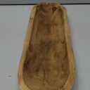 FANDOS Wooden Dough Bowl for Decor - 17 in Long Hand Carved Paulownia, Large Rustic Decorative Bowl for Home Table Centerpiece, Keys, Entryway Table, Catchall Tray & Wooden Dining Room Centerpiece