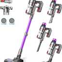Cordless Stick Vacuum Cleaner - 550W Powerful Cordless Vacuum with HEPA Filter, Up to 50min Runtime & Tangle-Free Lightweight & Detachable Battery for Pet Hair Carpet Hardwood Floor Cleaning