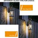 Outdoor Sconce Lights, Outdoor Wall Light Fixtures, Waterproof Exterior Lighting Fixtures with Clear Glass Shade, Outside Wall Lights for House, Garager (13.5inch,Bulb Not Included) (Black3)