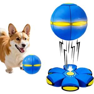 Magic Bouncing Ball, LED Magic Ball with 6 Lights, Flying Shape, Freely Switchable Between Two Modes, Suitable for Both Indoor and Outdoor Use (Blue)