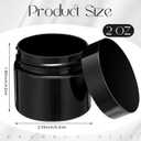 SATINIOR 36 Pieces 2 oz Plastic Jars with Lids Wide Mouth Airtight Reusable Container Acrylic Cosmetic Small Jars for Lotions Ointments Travel Toiletries Creams Make up Storage(Opaque Black)