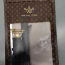 Wearlizer Leather Band Compatible with Apple Watch Bands Women 41mm 40mm 38mm 49mm 46mm 45mm 44mm 42mm, Fancy Dressy Strap for iWatch Series 11 10 9 8 7 6 5 4 3 SE/Ultra 3 2 1 (Black/Gold)