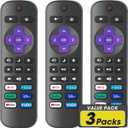 3 Pack Replacement Remote Control Only for Roku TV, Compatible with All TCL Roku/Hisense Roku/Onn Roku/Sharp Roku/Philips Roku (Not for Roku Stick, Box or Speaker)
