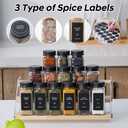 24 Glass Spice Jars with 576 Labels-Spice Jars with Black Metal Caps, 4oz Empty Square Spice Containers with Shaker Lids, Funnel, Pen, Seasoning Bottles for Spice Rack, Drawer, Cabinet