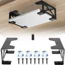 Woiron Under Desk Laptop Mount, Metal Under Desk Shelf Holder Compatible for MacBook,Mini PC,Xbox Series S,Xbox One S/X, Under Laptop Storage Mount