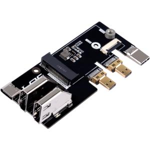 GeeekPi Micro HDMI to HDMI Adapter with PCIe 3.0x1 M.2 NVMe 2230/2242 for Raspberry Pi 5