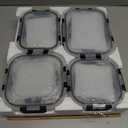 8 Pack Borosilicate Glass Food Storage Containers with Lids, Glass Meal Prep Containers, Airtight Bento Lunch Boxes with Snap Locks, Oven, Freezer and Dishwasher Safe, BPA Free, Kitchen Storage Set (Deep Black)