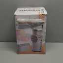 Manual Rotary Cheese Grater with Handle, 5 in 1 Replaceable Stainless Blades Cheese Shredder,Strong Suction Base Vegetable Slicer with Cleaning Brush & Bonus Storage Box for Blades (White)